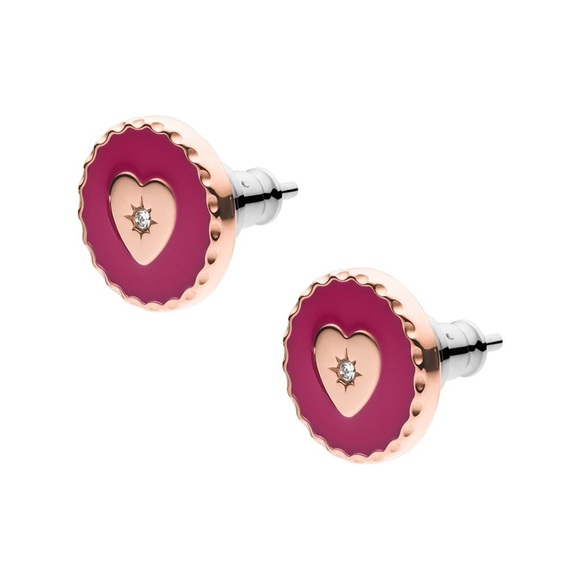 Brand New Fossil Rose Gold Necklace & Earring Set ! - Picture 6 of 9